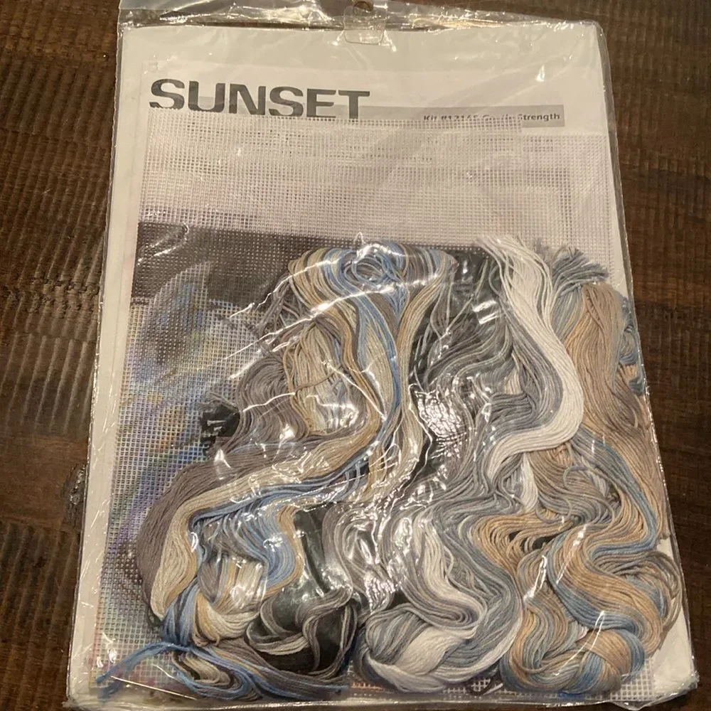 Sunset Needlepoint Kit - Gentle Strength - White Horse Design